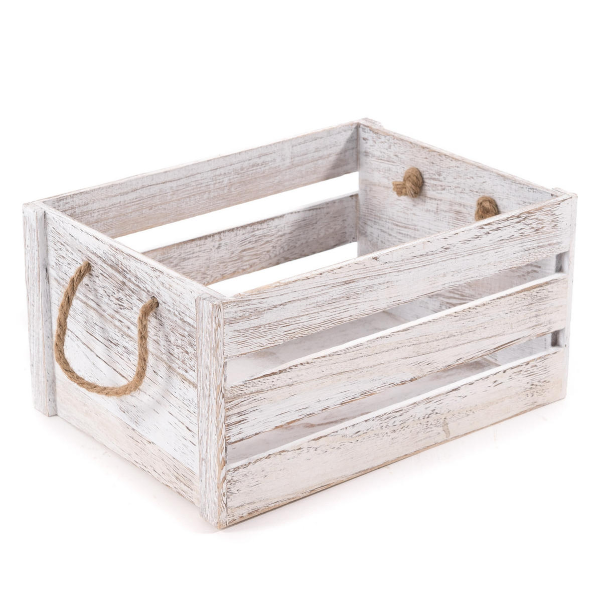 HOLZKISTEN-SET Country 3-tlg Massivholz, verschiedene Größen weiß - Naturfarben, Holz (26/18/36cm) - DESIGN DELIGHTS