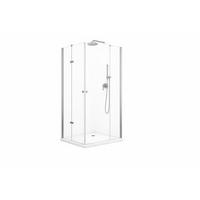 DUSCHKABINE Cornelia 120x90x195cm Eck +DT - Silberfarben, Glas (90/120/195cm) -  Glaswerk Westfalen