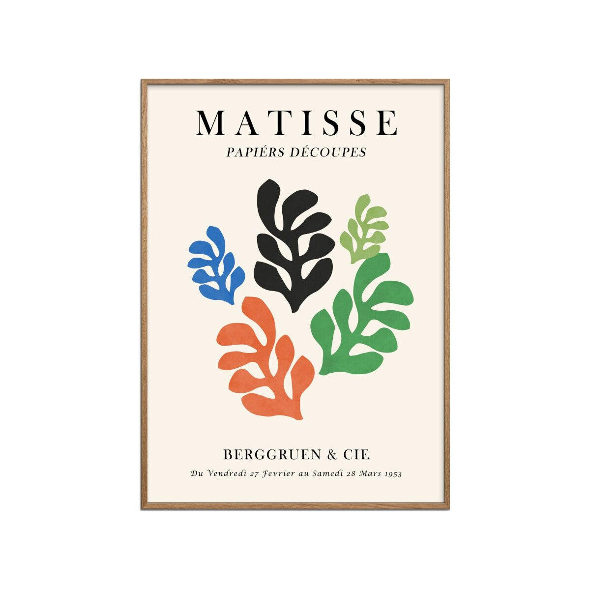 POSTER mit Rahmen Vitor Costa - Matisse floral Poster 7 - Eichefarben/Multicolor, Holz/Papier (50/70cm) - Poster&Frame