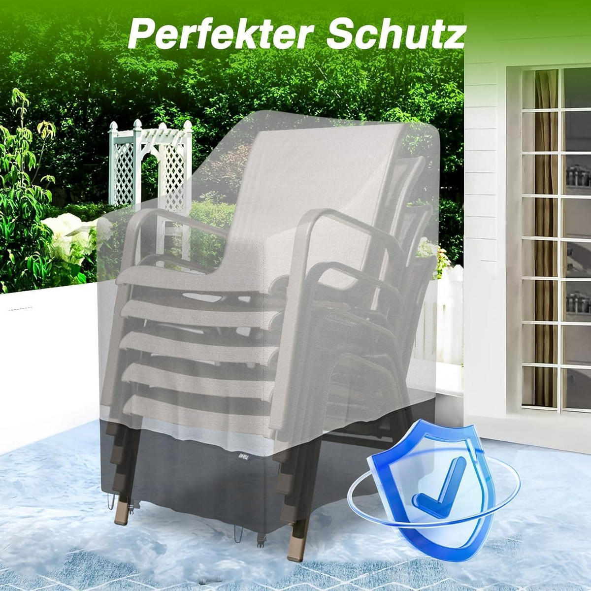 GARTENSTUHLABDECKUNG stapelbar 420D Robust 92 x 71 x 120 cm - Multicolor, Textil (92/71/120cm)