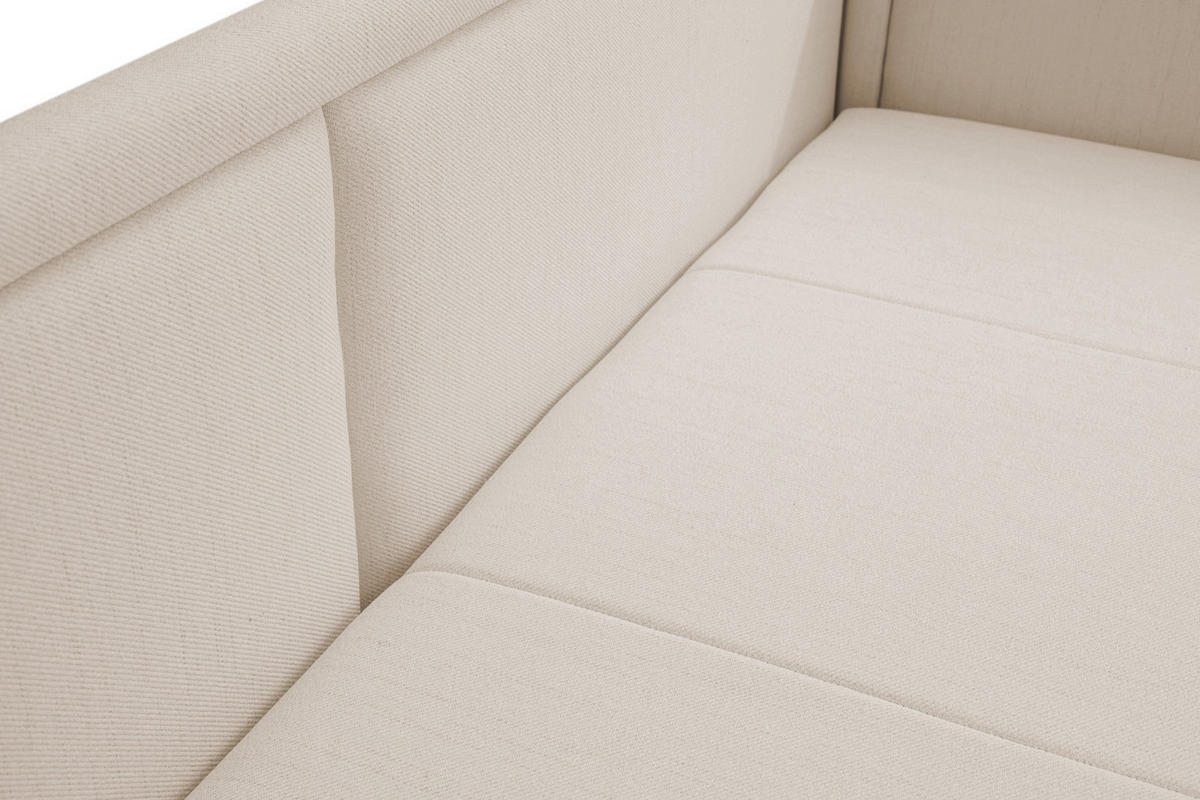 JUGENDBETT Caprili Hellbeige ausziehbar für 2 Personen - Ecru/Schwarz, Holz/Textil (82/189cm) - Selsey