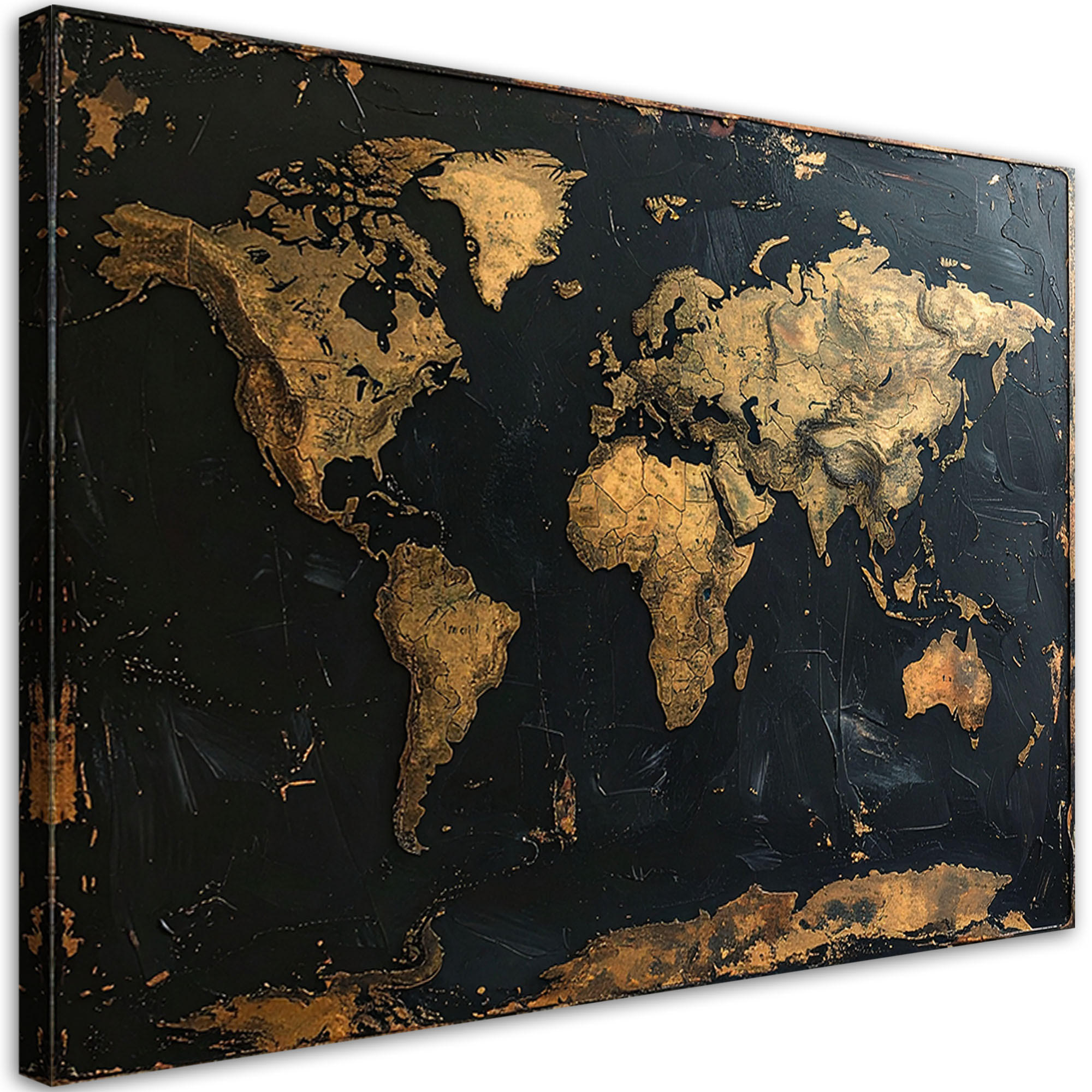 Feeby Leinwandbild Gold 120x80 cm