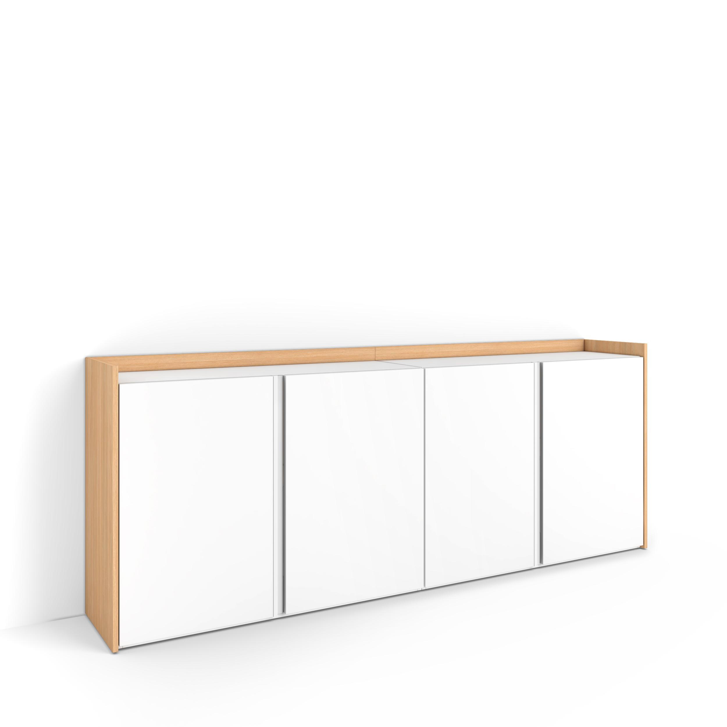 Skraut Home Sideboard, Weiß 207x80x35 cm
