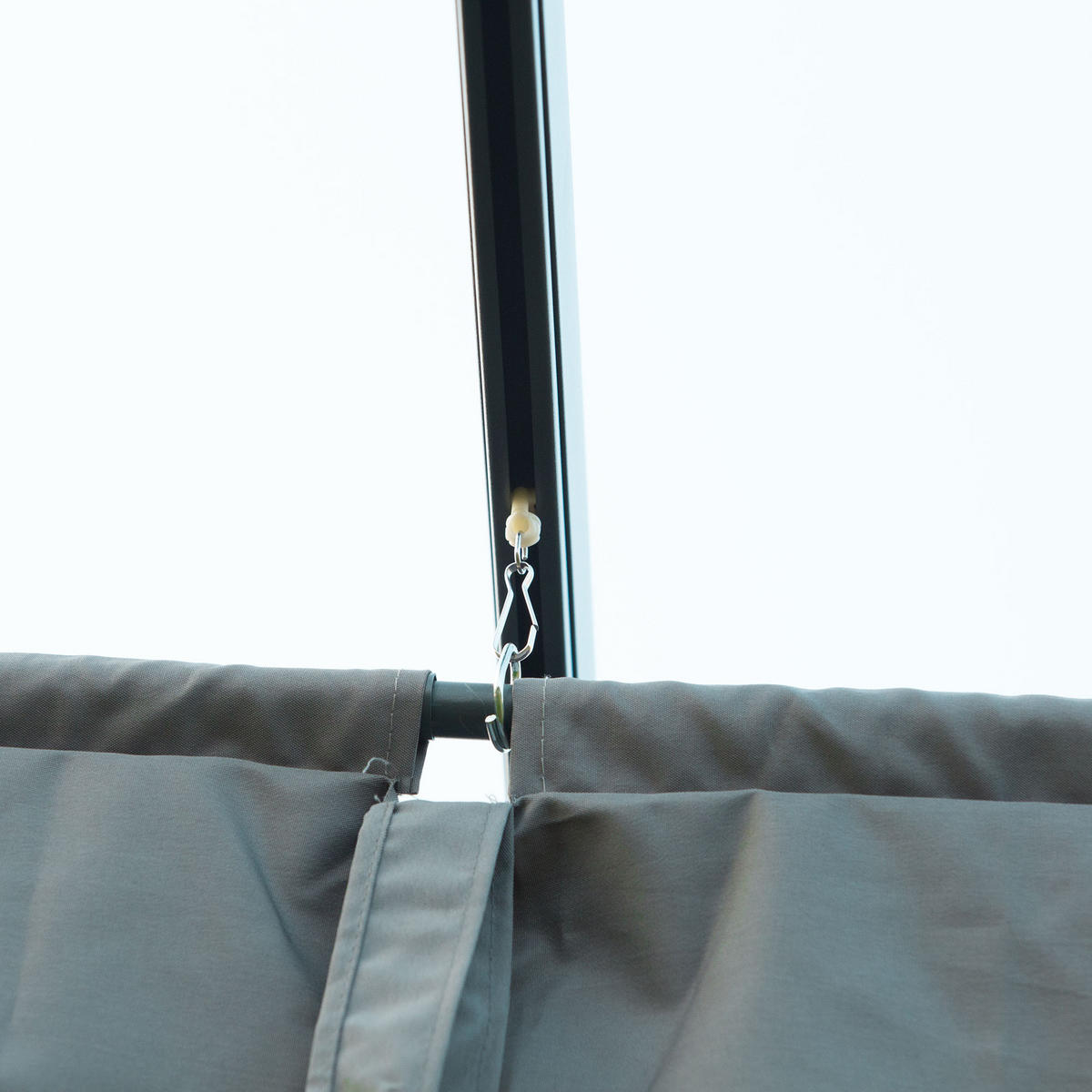 PERGOLA aus Metall 298x213x221 cm in Grau mit Schiebedach - Grau, Metall (298/221/213cm) - Modfu