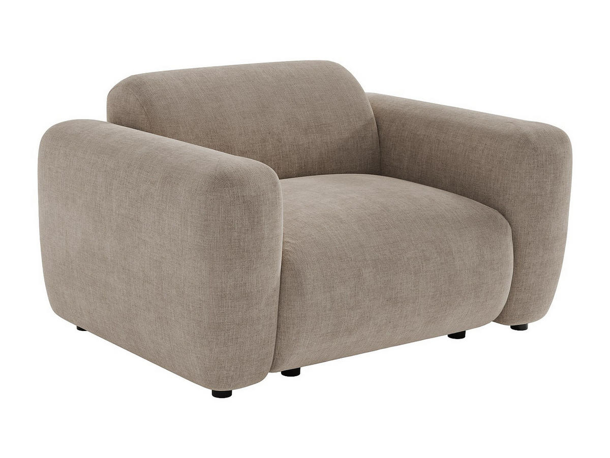 SESSEL mit gerader Rückenlehne - 1 Person - stoff - taupe Pogni - Taupe, Textil (130/67/97cm) - Vente-Unique