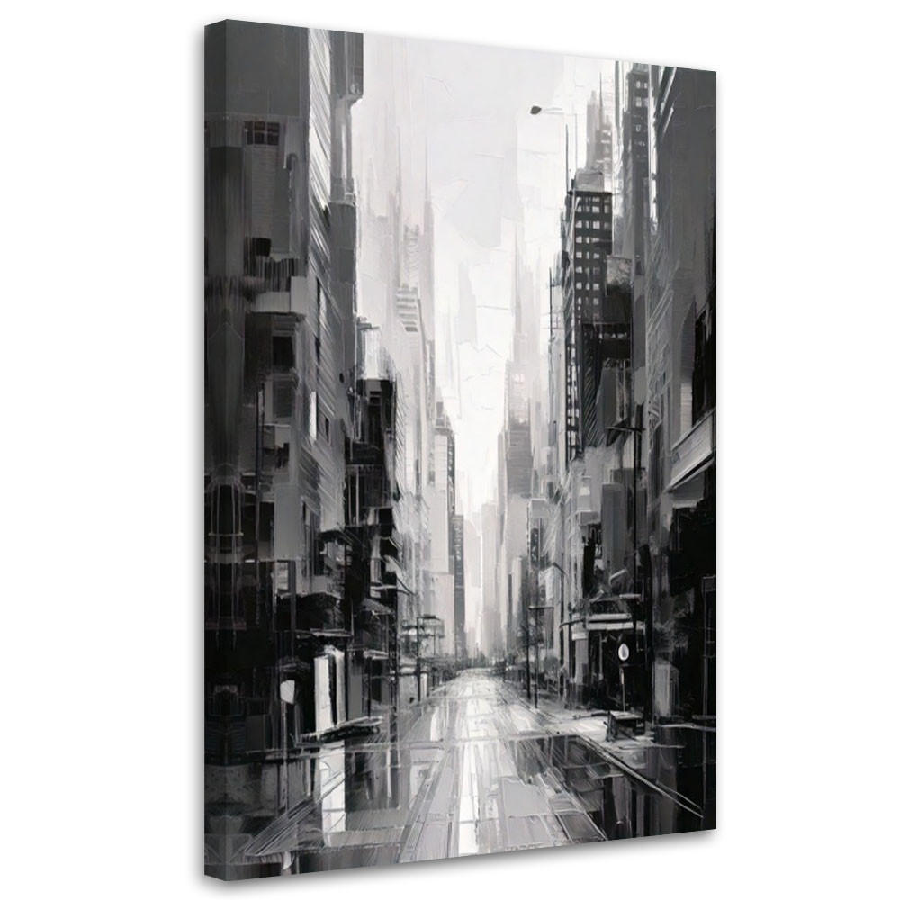 LEINWANDBILD Abstraktion 80x120cm - Schwarz, Textil (80/120cm) - Feeby