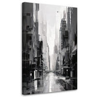 LEINWANDBILD Abstraktion 80x120cm - Schwarz, Textil (80/120cm) - Feeby