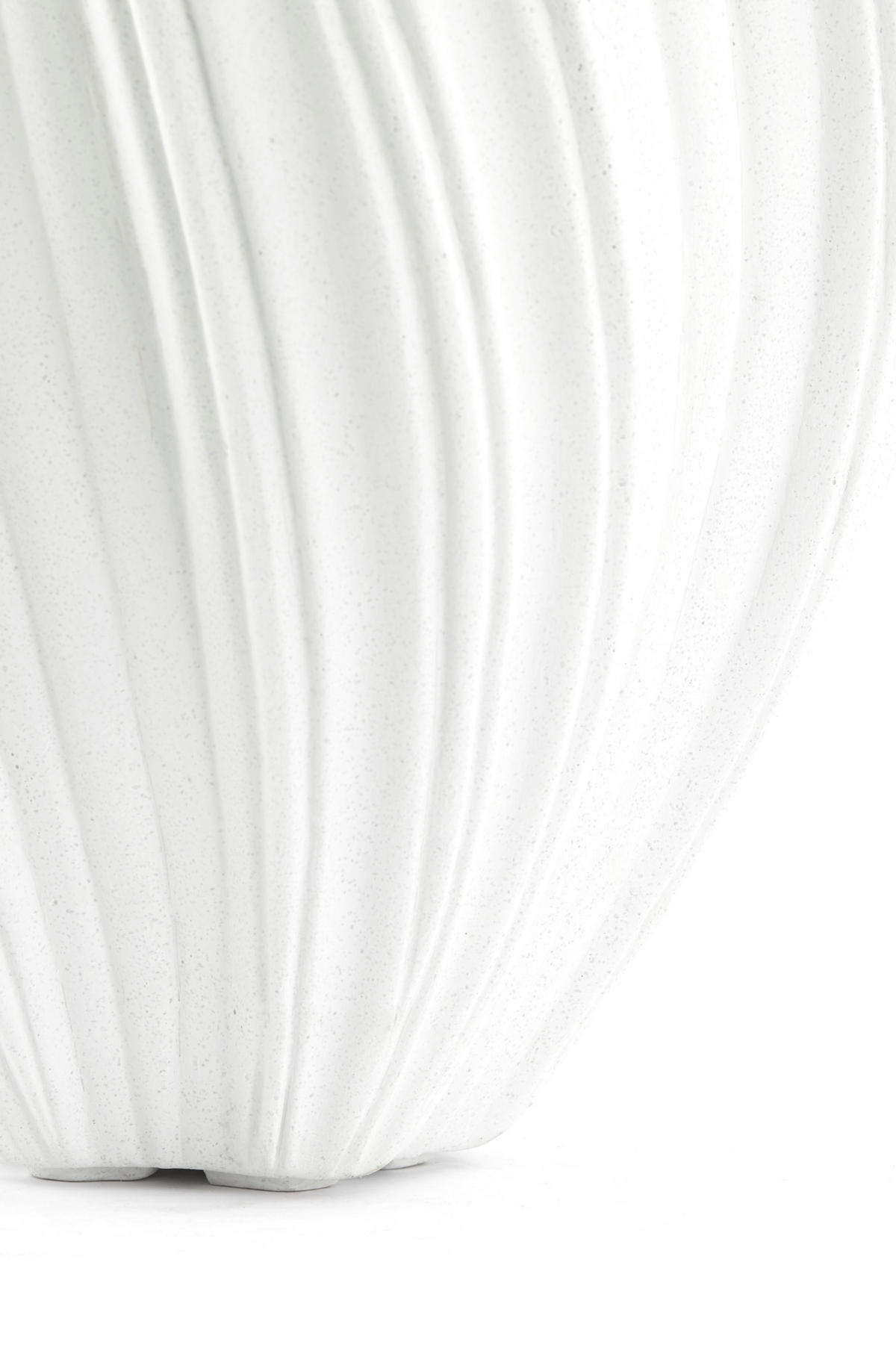 VASE Yatung Weiß Ø30/52 cm - Weiß, Stein (52cm) - Light & Living