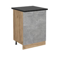 SPODNÍ SKŘÍŇKA KUCHYŇSKÉ LINKY R-Line Beton - šedá/medově dubová, kompozitní dřevo (60/81.6/60cm) - Vicco