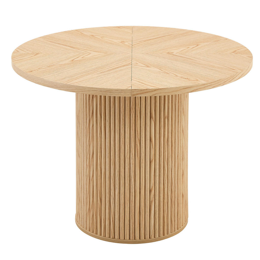 Modfu JÍDELNÍ stůl z MDF 100x100x76 cm přírodní dekor dřeva s úložným prostorem ve středové podnoži a snadnou montáží