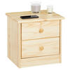 NACHTTISCH RONDO - Naturfarben, Holz (43/41/35cm) - IDIMEX