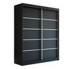 SCHWEBETÜRENSCHRANK 180 CM TREND Farbe: Schwarz , schwarz , schwarz - Schwarz, Holzwerkstoff (180/215/59.5cm) - A&J MöbelLand