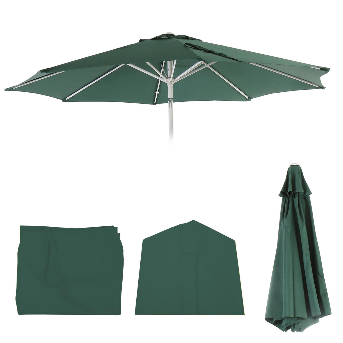 ERSATZ-BEZUG FÜR SONNENSCHIRM I Grün - Grün, Textil (270/270cm) - MCW