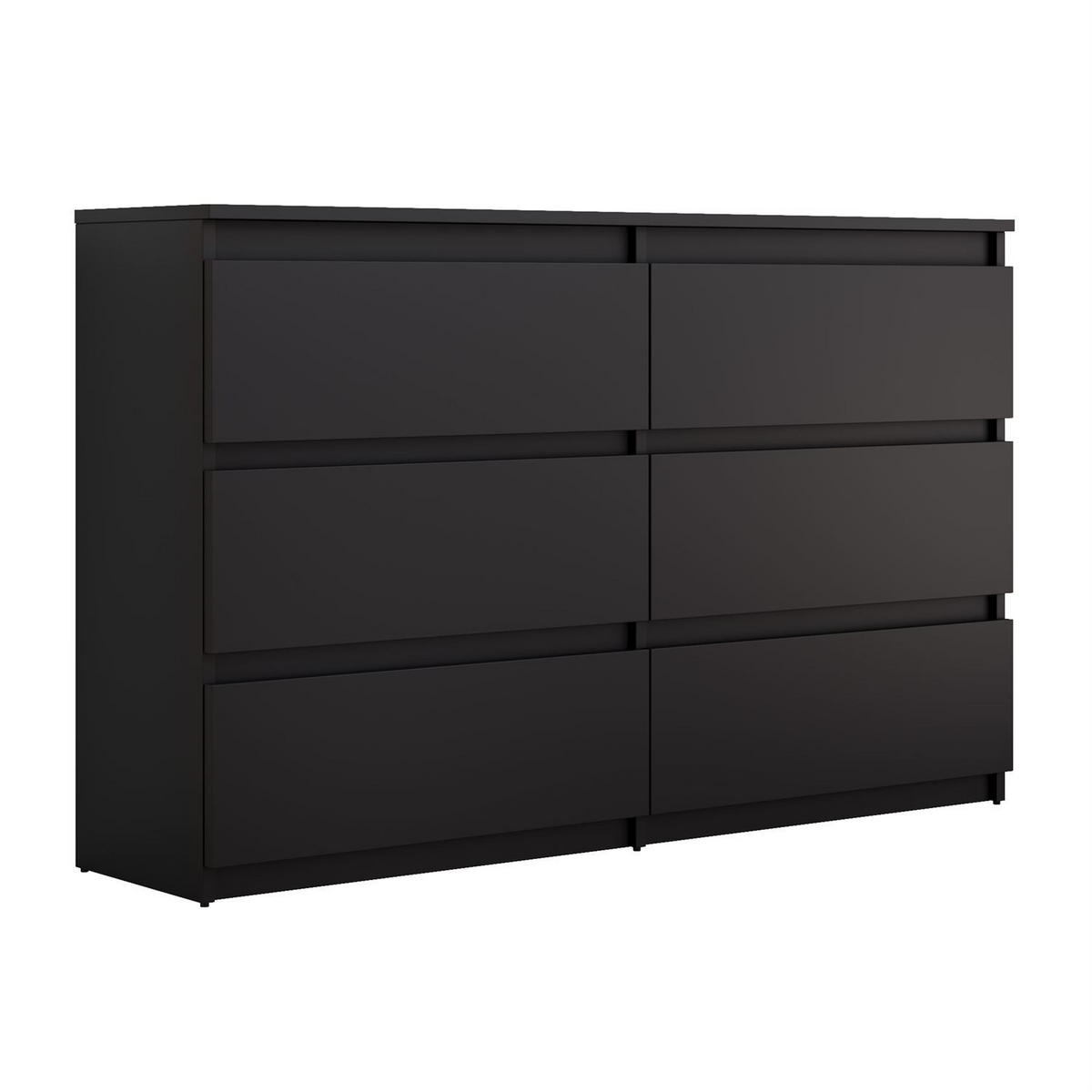 SIDEBOARD HANA M6 Schwarz 120cm - Schwarz, Holzwerkstoff (120/74.4/30cm) - Lookway