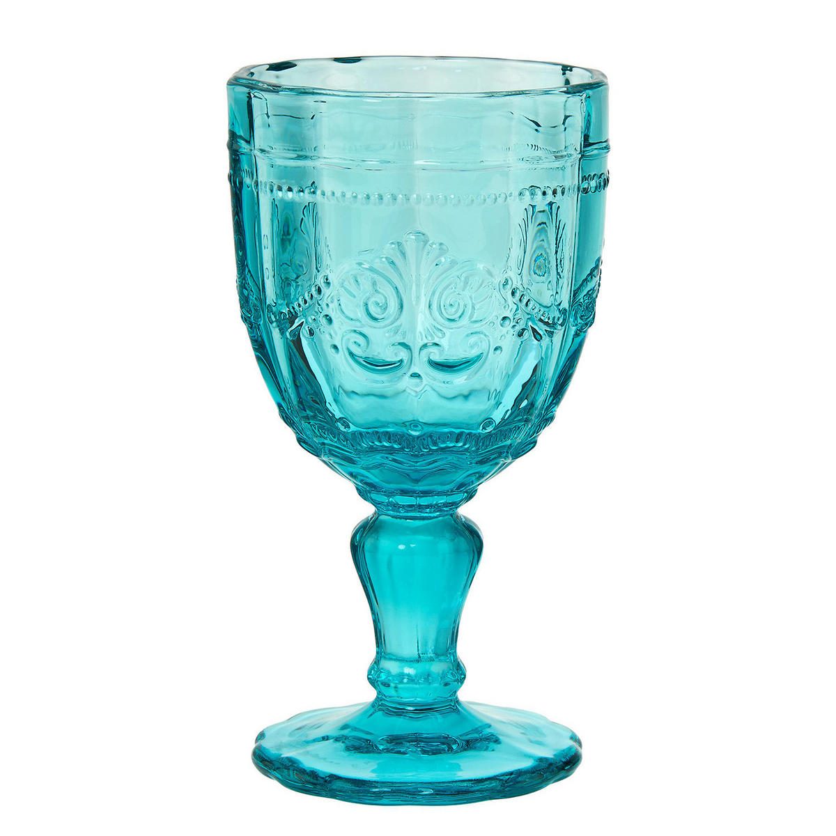 WEINGLAS (6er Set) Victorian - Türkis, Glas (0.23L) - Butlers