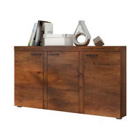 SIDEBOARD OKTAWIA 3F - Dunkelbraun, Holzwerkstoff (149/82/40cm) - Meblini