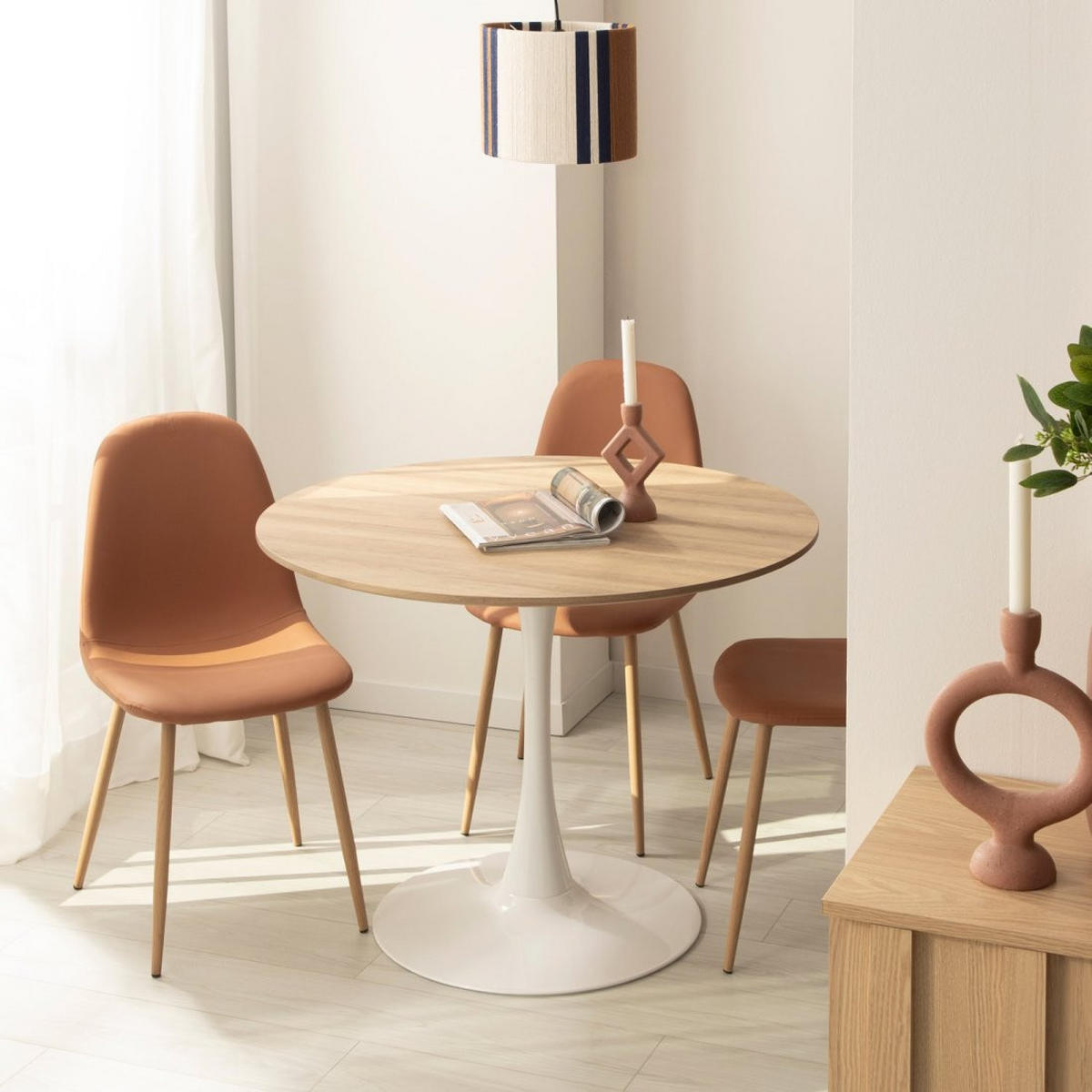 ESSTISCH Cory Zweifarbig 100 cm x 73 cm - Multicolor, Holzwerkstoff (100/100/73cm)