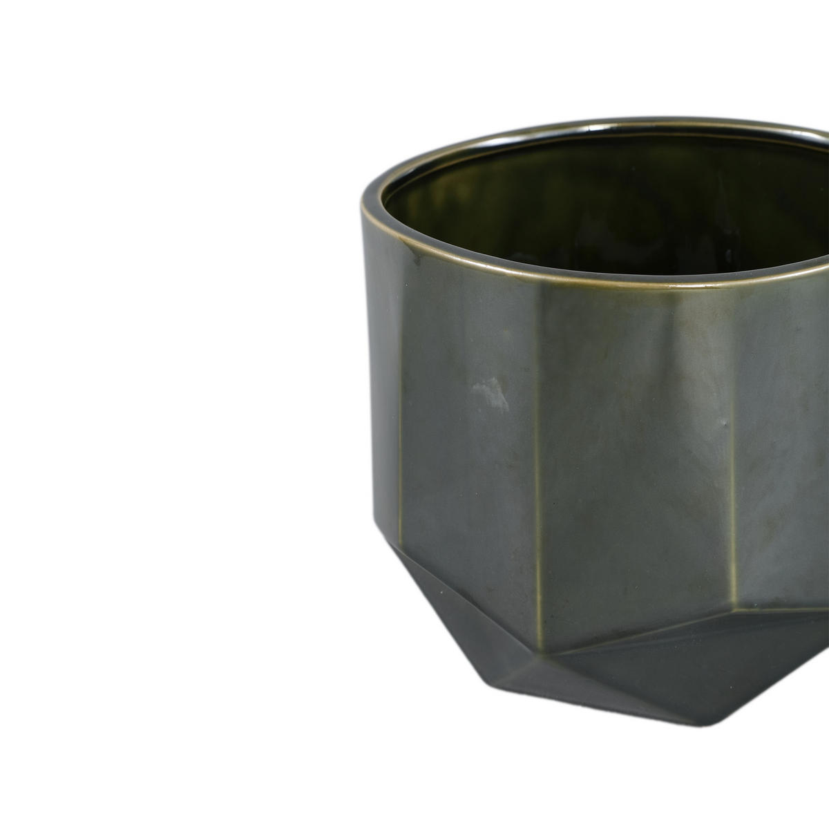 TOPF Kaima Grün 18/18/16cm - Grün, Keramik (16cm) - PTMD Collection