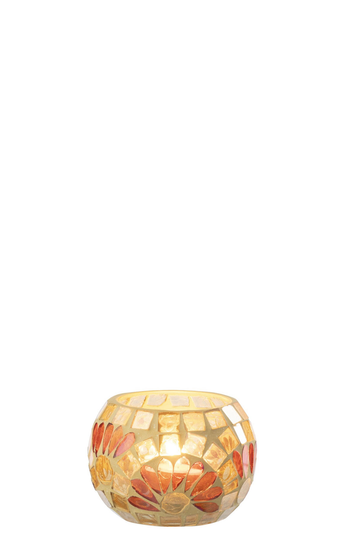 KERZENSTÄNDER GEBROCHENES Weiß - Weiß, Glas (9/6.5cm) - J-Line
