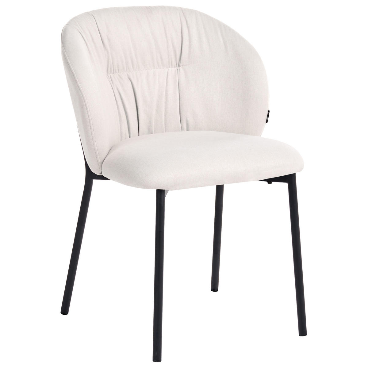SCAUN DE BUCĂTĂRIE set de 2 textil bej deschis Mesa - bej/negru, material textil (55/80/59cm) - Beliani