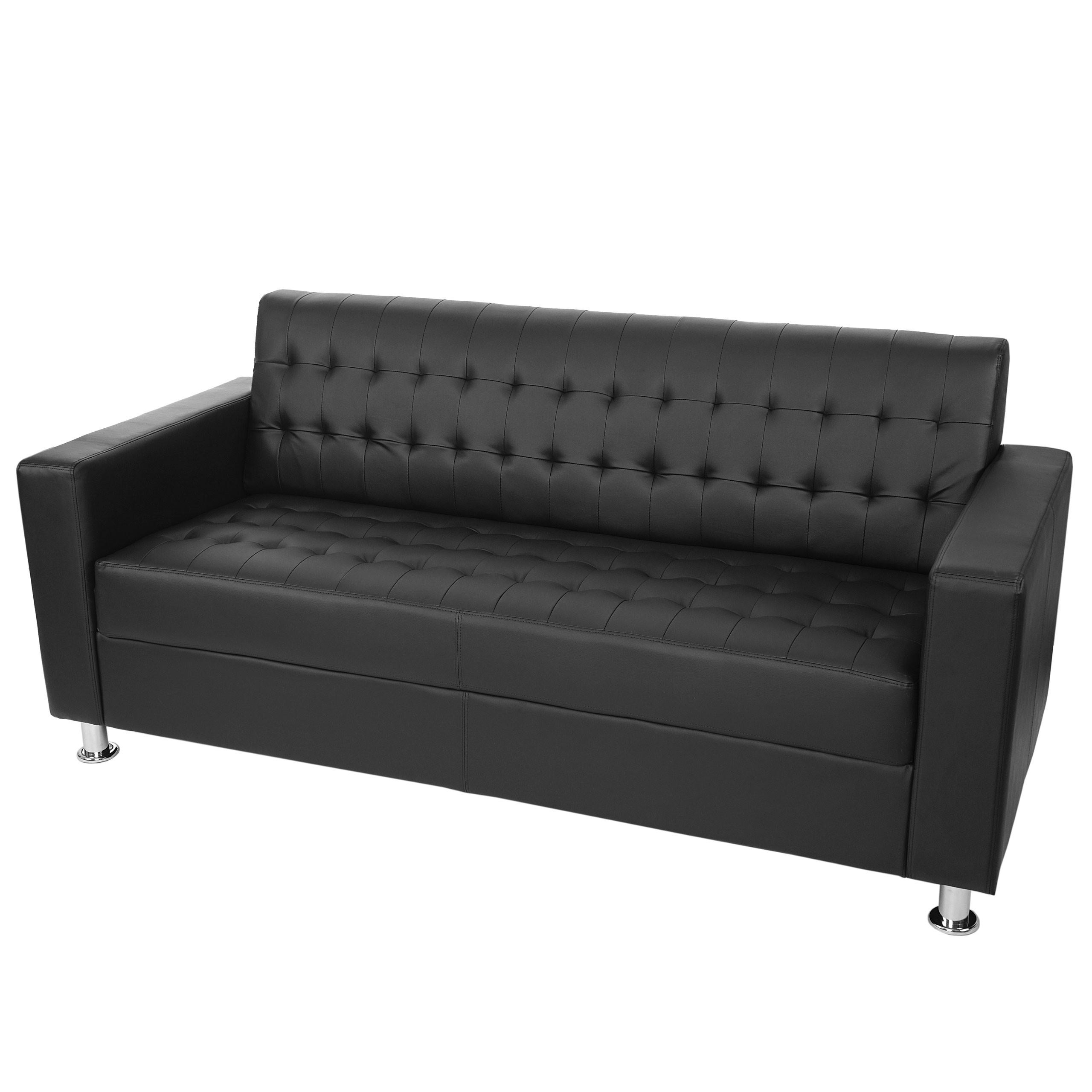 3-SITZER SOFA Schwarz - Schwarz, Textil (180/82/75cm) - MCW