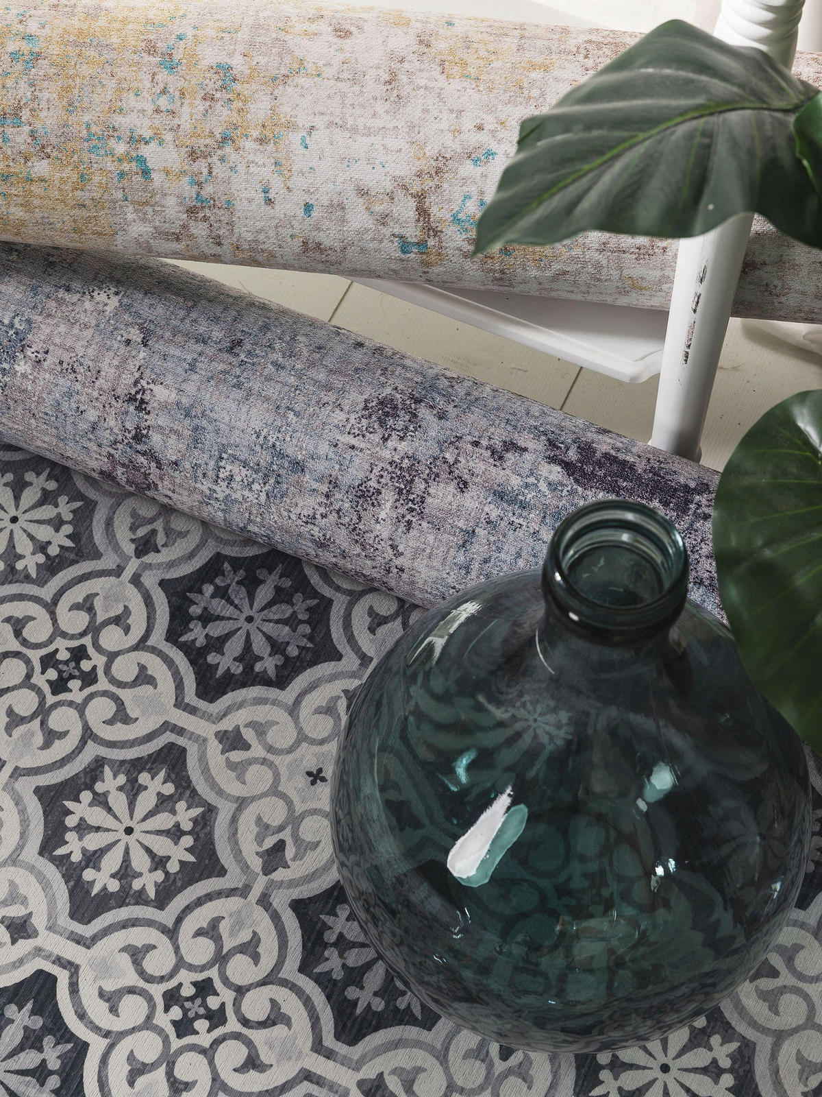 TEPPICH Laury Grau 80x150 cm - Grau, Textil (80/150cm) - benuta Pop