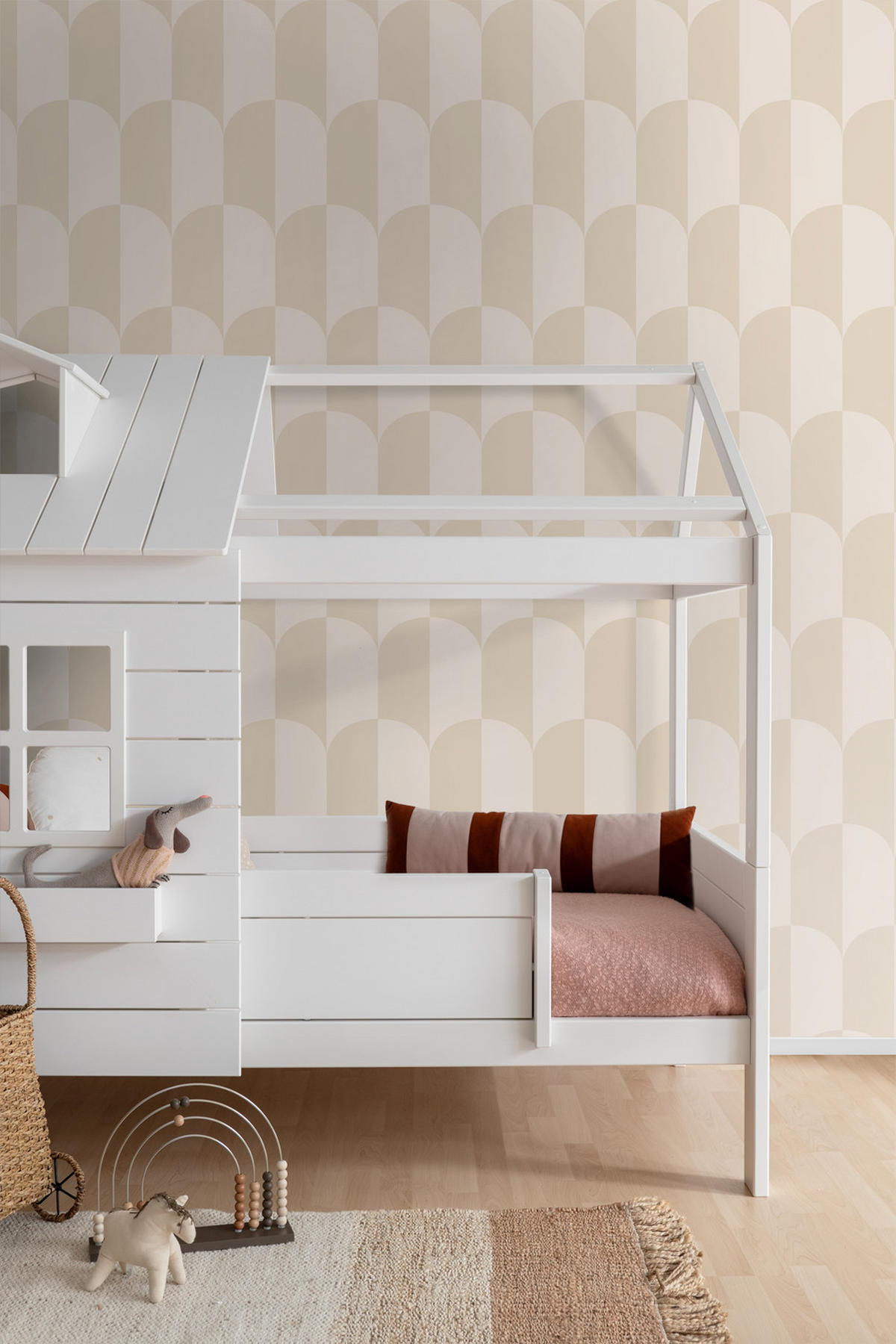 TAPETE Art Decó Muster 53 cm x 10.05 m - Beige, Papier (53/1000cm) - ESTAhome