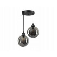 PENDELLEUCHTE Kogel - Transparent/Anthrazit, Glas/Metall (30/30/80cm) - kiki design
