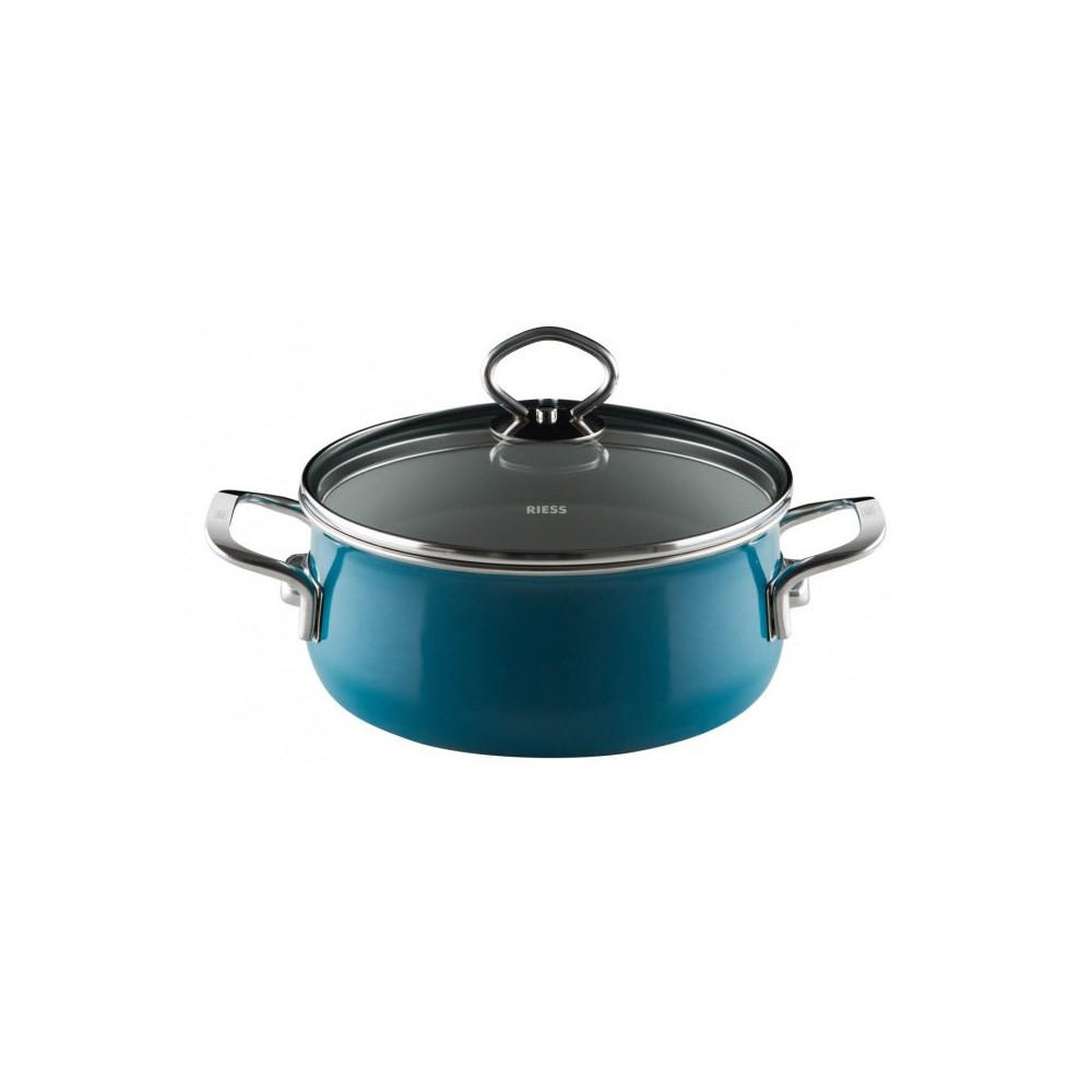 TOPF Blau 24/24/10 cm r0711010 - Blau, Metall (24cm) - Riess