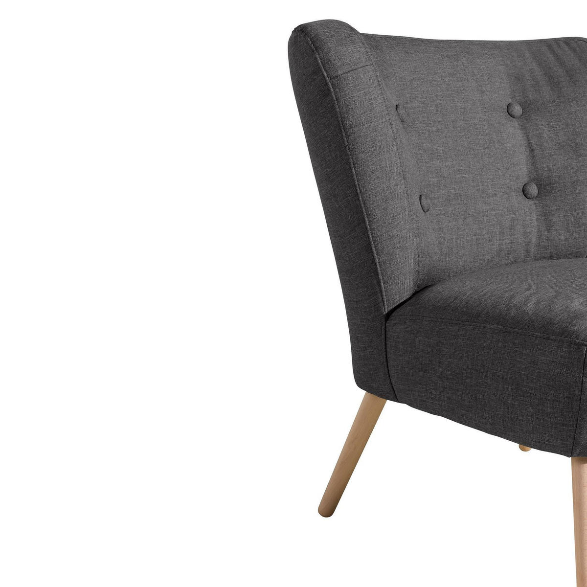 SESSEL Kassi Bezug Flachgewebe Buche natur / anthrazit - Anthrazit, Kunststoff (69/80/68cm) - 58aufmkessel