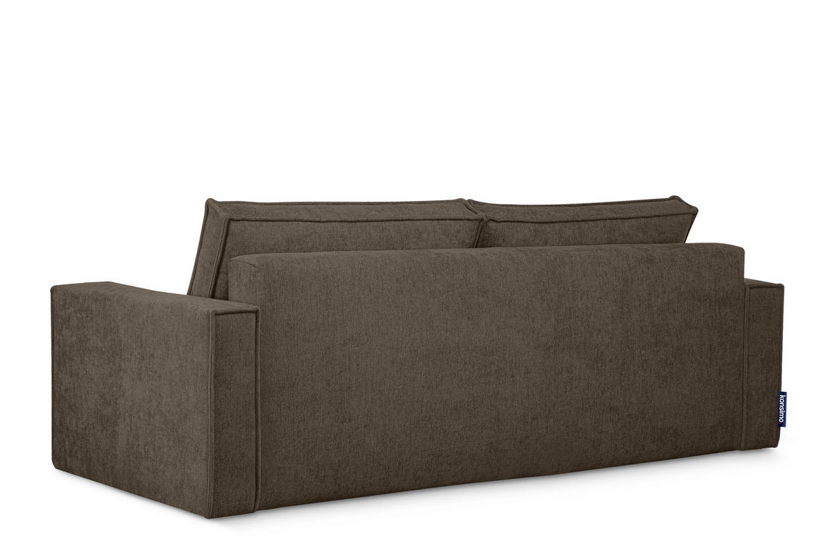 3-SITZER-SOFA NAPI II mit Schlaffunktion, braun - Braun, Textil (228/89/101cm) - KONSIMO®