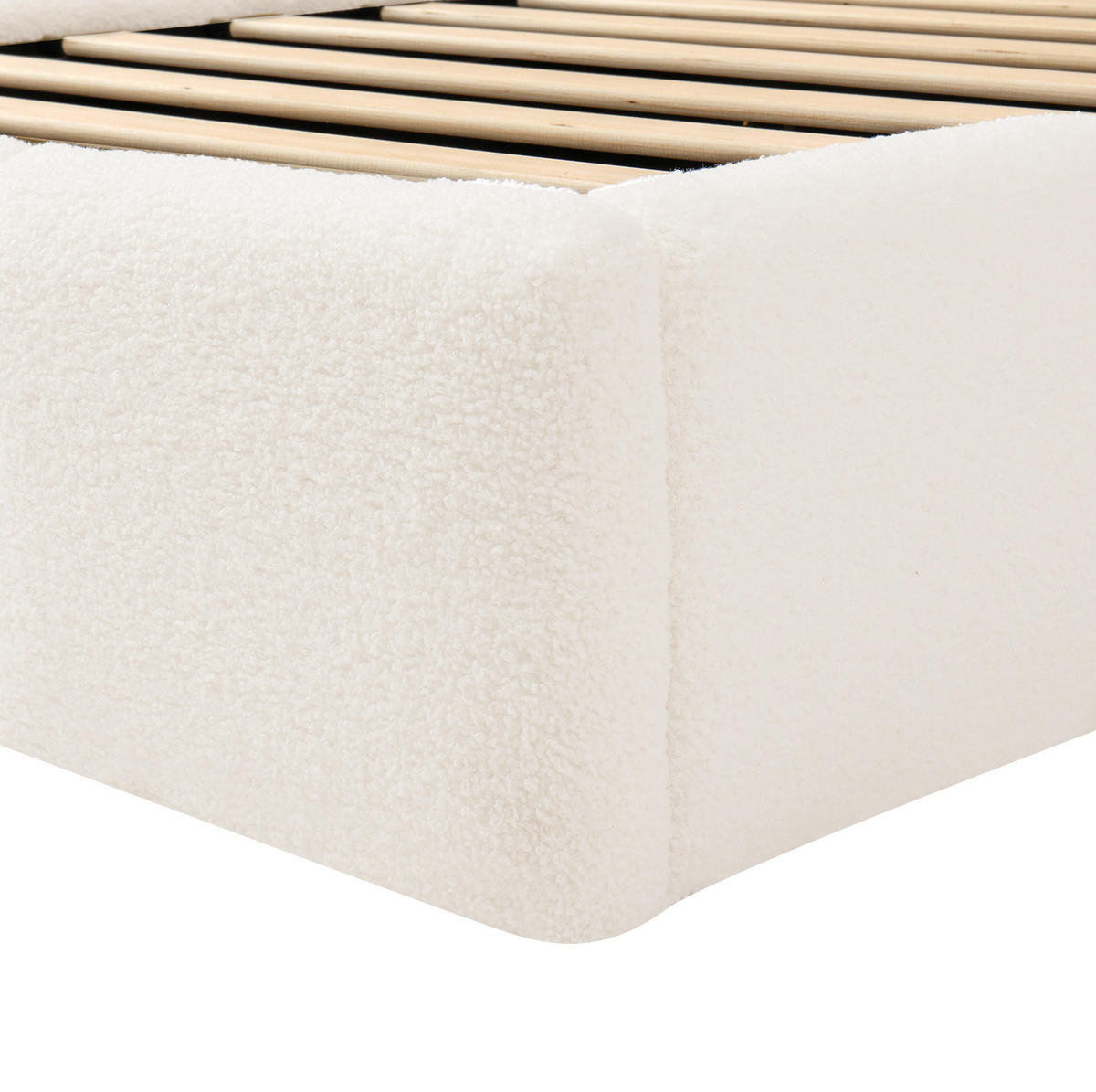POLSTERBETT 90/200 cm mit Lattenrost, hydraulischem Stauraum und USB-C-Anschluss, Beige - Beige, Textil (90/200cm) - Redom