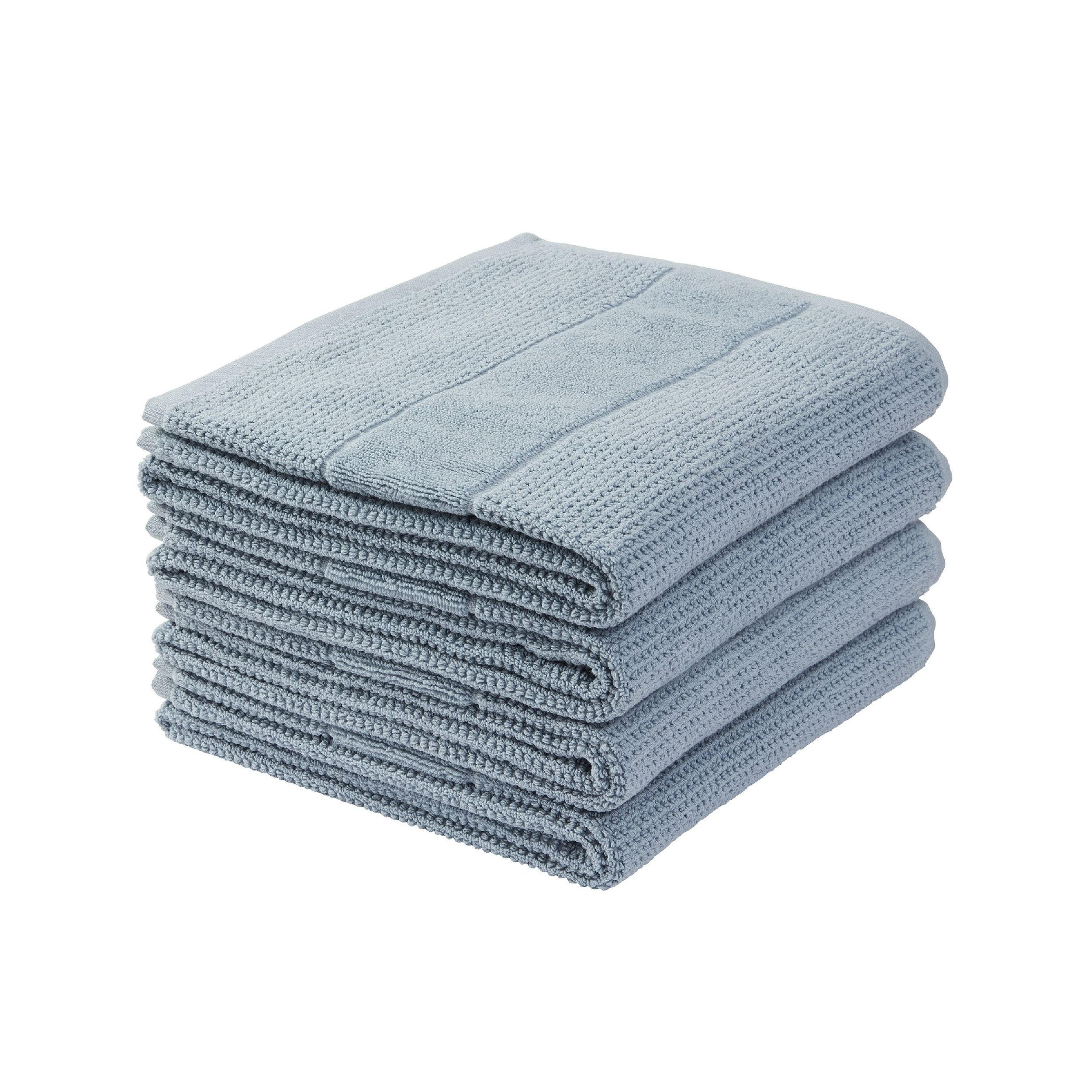 HANDTUCHSET Turin - 4-teilig - 50x100 cm - Hellblau - Hellblau, Textil (50/100cm) - SCHIESSER