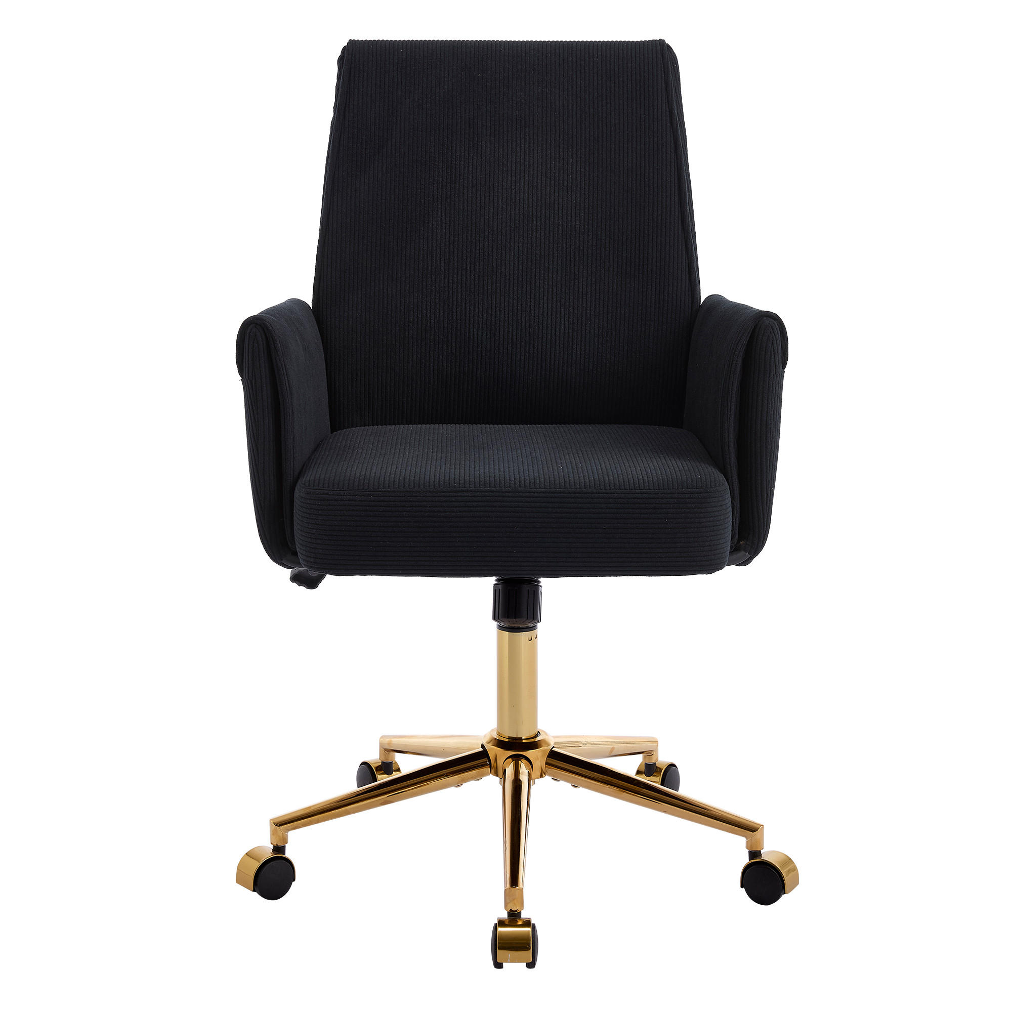BÜRODREHSTUHL Schwarz 64/61/107 cm - Schwarz, Metall (64/107/61cm) - PANGIVO
