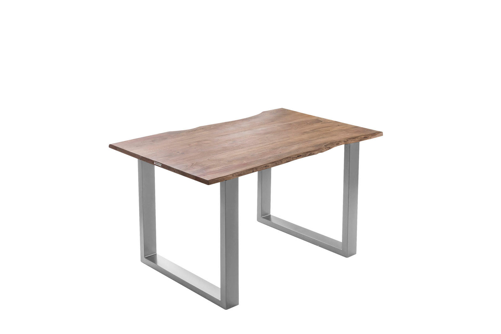 ESSTISCH LAURINA - Beige/Silberfarben, Holz/Metall (85/160/77cm) - SAM