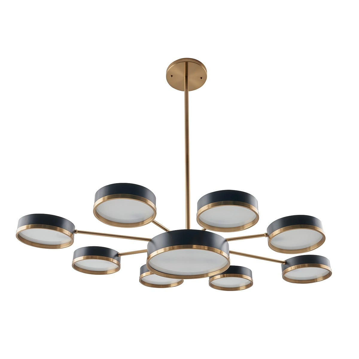 METALLISCHE schwarze Deckenleuchte Brooklyn - 140/95/159 cm - Schwarz, Metall (140/95/159cm) - Signature