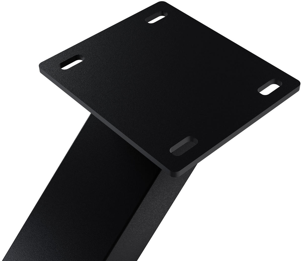 TISCHBEIN eckig 140/70/72 cm Metall Schwarz - Schwarz, Metall (140/72/70cm) - CLP