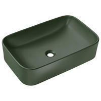 AUFSATZWASCHBECKEN 61 cm - KAMA BM296 - Grün/Matt - Grün, Keramik (61/15/38cm)