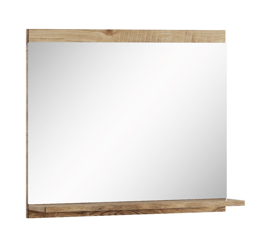 SPIEGEL Montreal Kastanien Eiche - 60 x 12 x 50 cm - Kastanienfarben/Eichefarben, Glas (60/50/12cm) - Badplaats