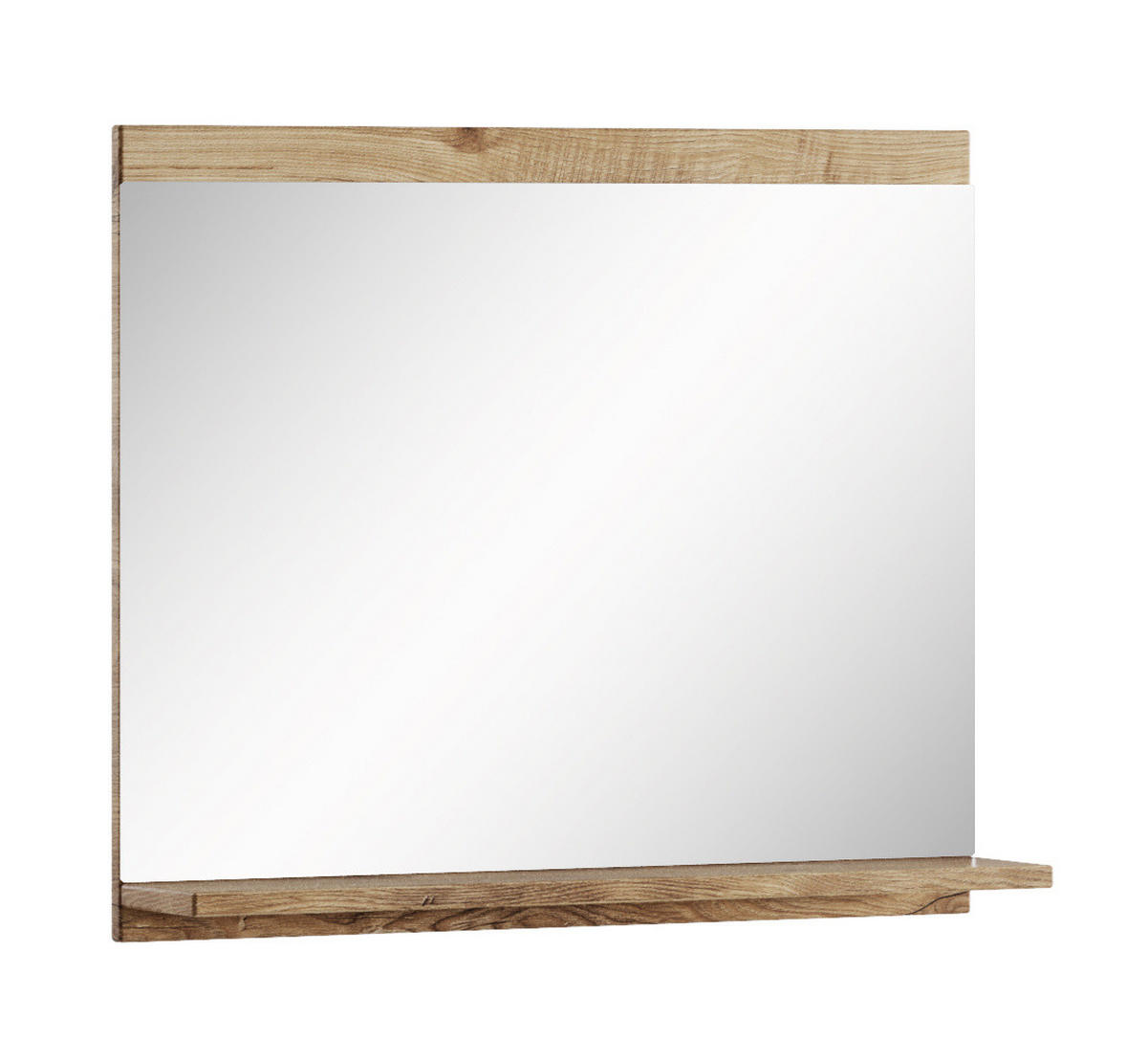 SPIEGEL Montreal Kastanien Eiche - 60 x 12 x 50 cm - Kastanienfarben/Eichefarben, Glas (60/50/12cm) - Badplaats