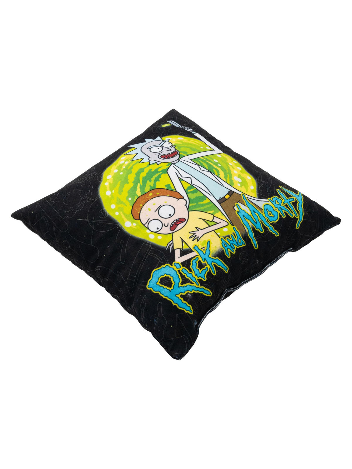 ZIERKISSEN Rick and Morty Schwarz 30 x 30 cm - Schwarz, Textil (30/30cm) - United Labels