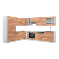 ECKKÜCHE Fame-Line Goldkraft Eiche/Weiß 347 x 257 cm, AP Marmor - Eiche Wotan/Weiß, Holzwerkstoff (347/81.6/60cm) - Vicco