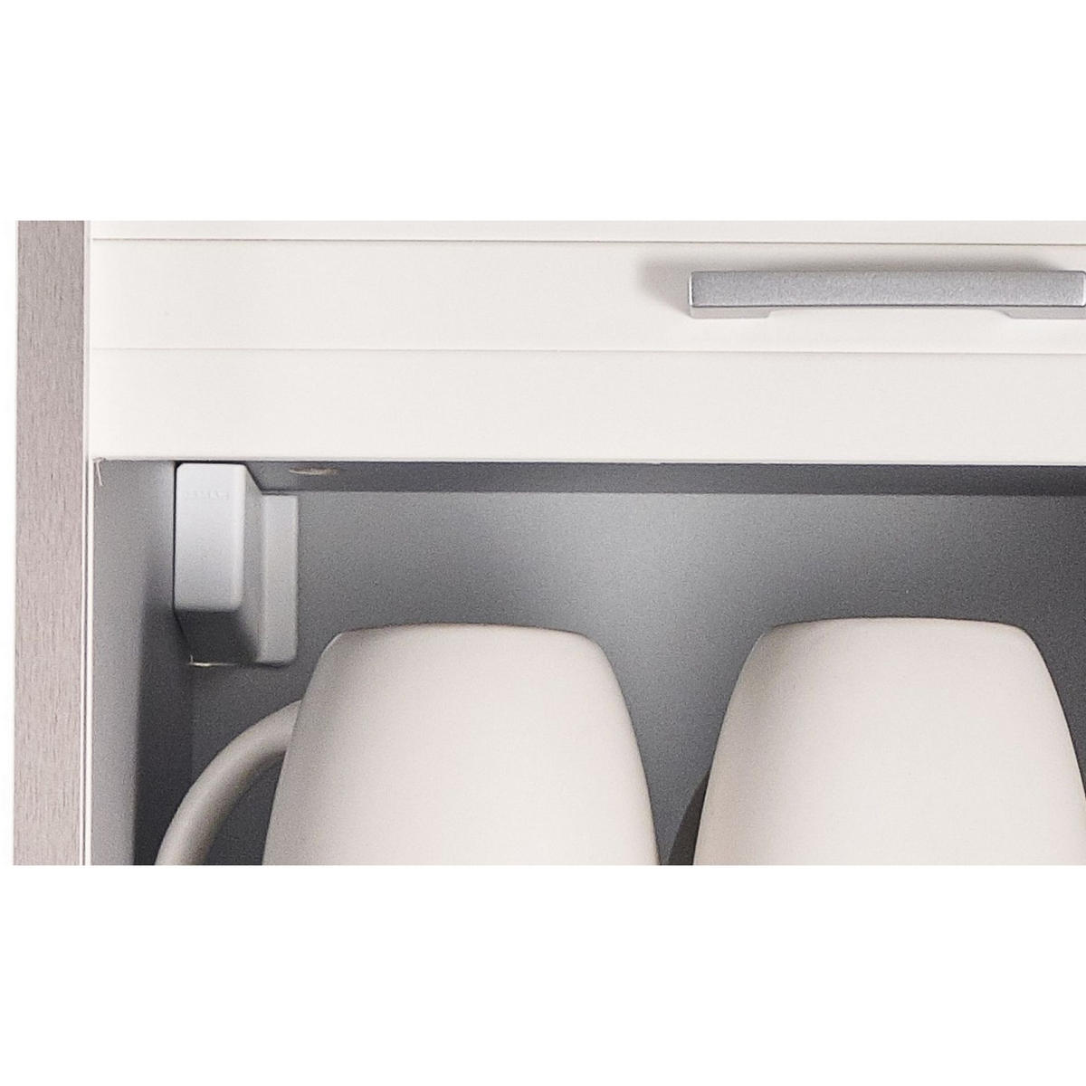 KÜCHENOBERSCHRANK mit Rolladentür 35/40/72cm - Alufarben, Holzwerkstoff (40/72/35cm) - Simmob