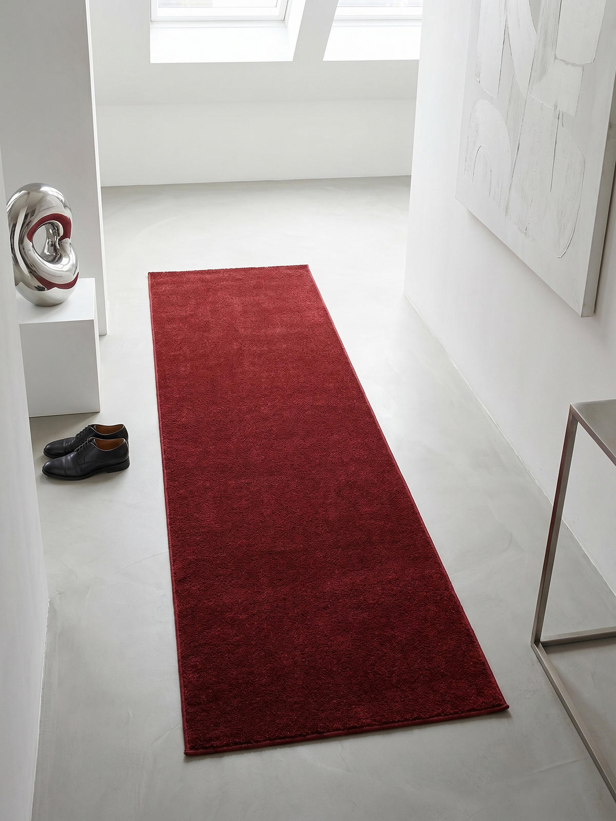 TEPPICH Kurzflor MAIN in Rot, einfarbig, 80 x 250 cm - Rot, Textil (80/250cm) - KADIMA DESIGN