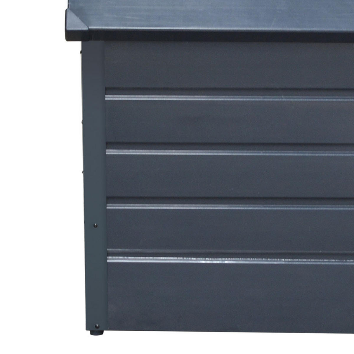 GARTENBOX Auflagenbox Kissenbox 200L aus Metall in Anthrazit in AußenGarten abschließbar 72 x 62 x 63 cm 15 kg - Anthrazit, Metall (72/63/62cm) - Livingandhome