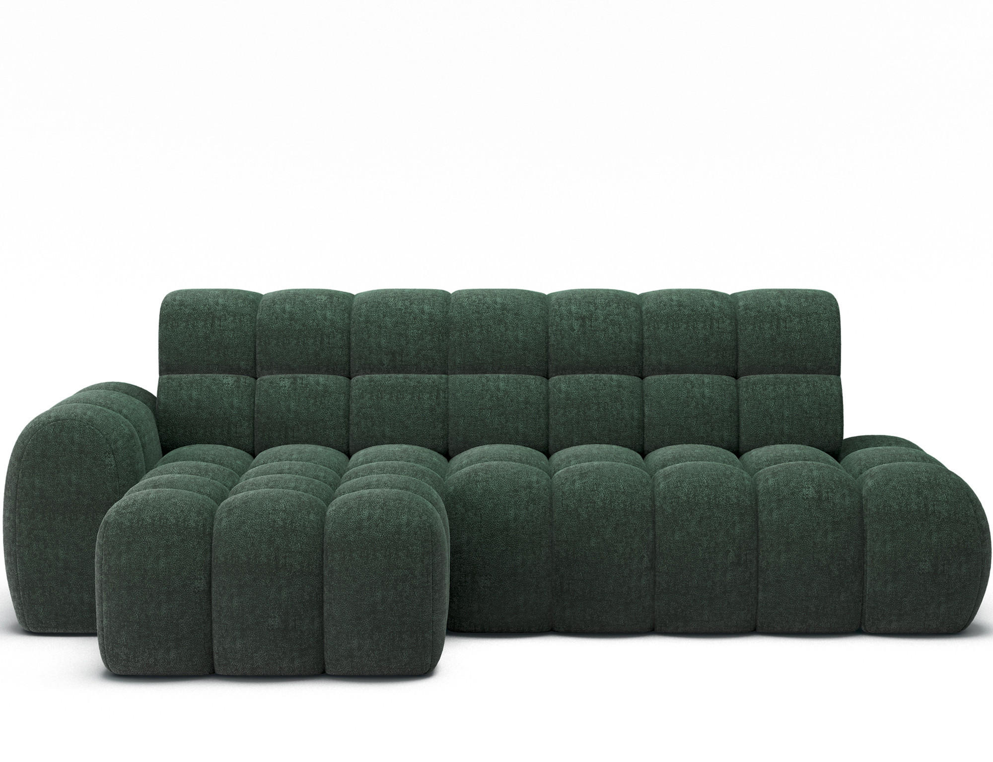 ECKSOFA Lorveno L - Grün (Amore 35) - Grün, Holzwerkstoff (283/165cm) - Möblo