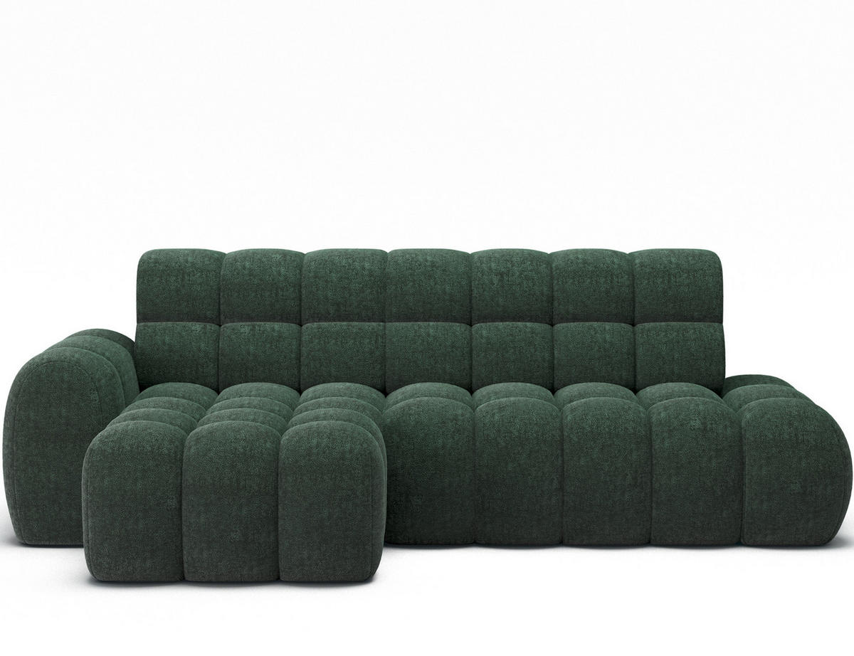 ECKSOFA Lorveno L - Grün (Amore 35) - Grün, Holzwerkstoff (283/165cm) - Möblo