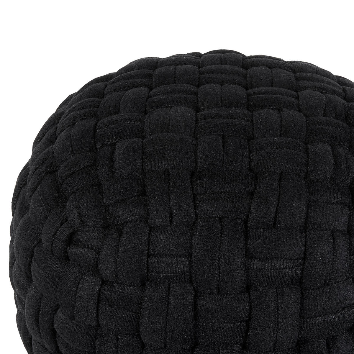 POUF Hopa 45/45/35 cm - Schwarz, Textil (45/35/45cm) - Beliani