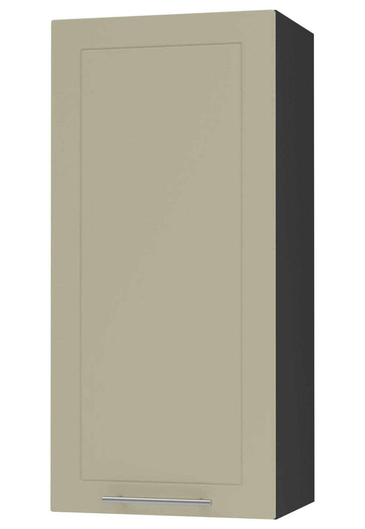 KÜCHENHÄNGESCHRANK Kvantum W4/45 Vanille Matt / Schwarz Matt 45 / 32,5 / 96cm - Creme/Schwarz, Holz/Holzwerkstoff (45/96/32.5cm) - Feldmann-Wohnen