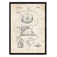 POSTER Feuerwehrhelm Patent 2 A3 Rahmenlos - Klar, Papier (29.7/5/42cm) - Nacnic